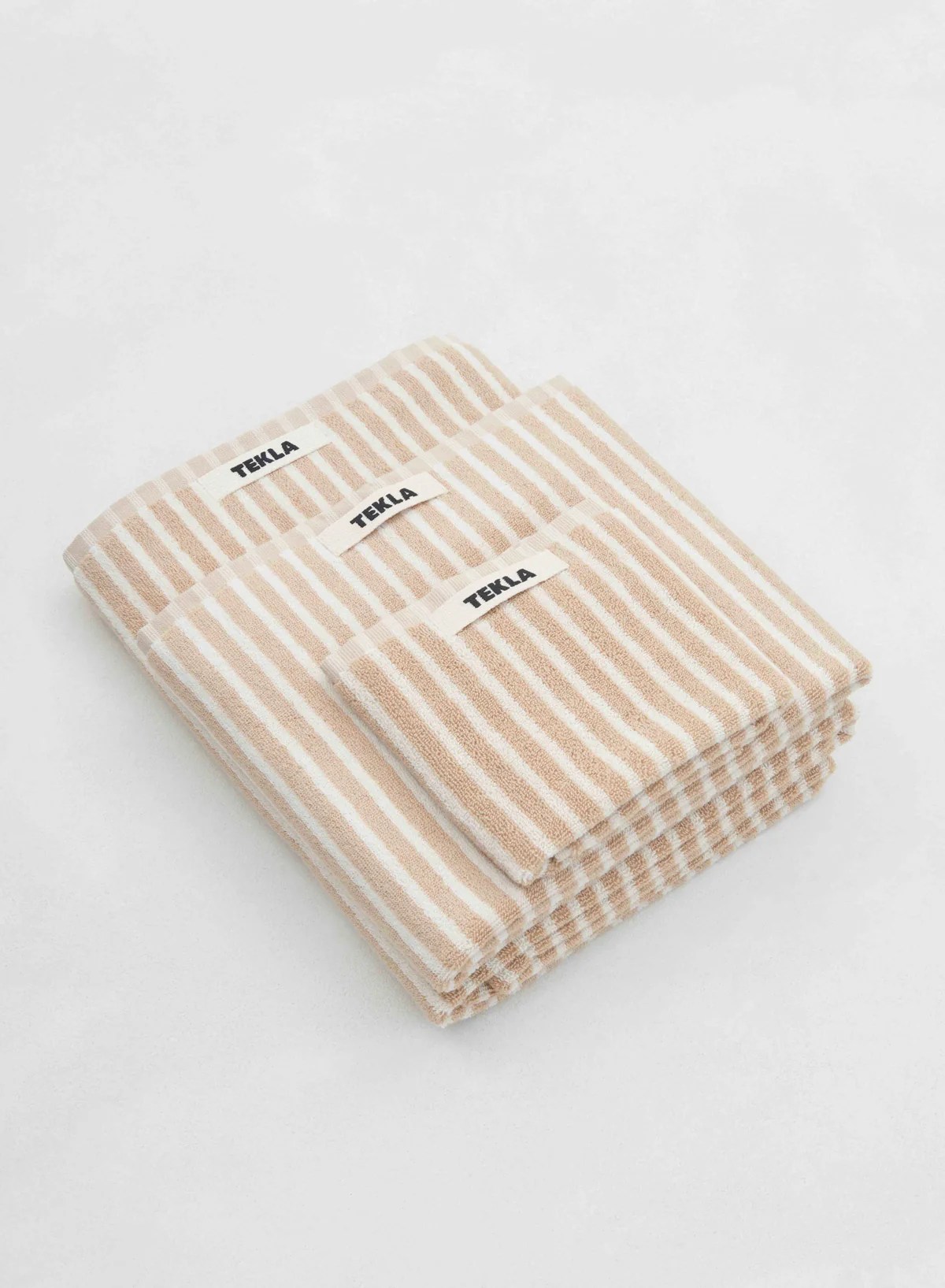 Hand Towel, Ivory Stripes - Tekla - Image 3