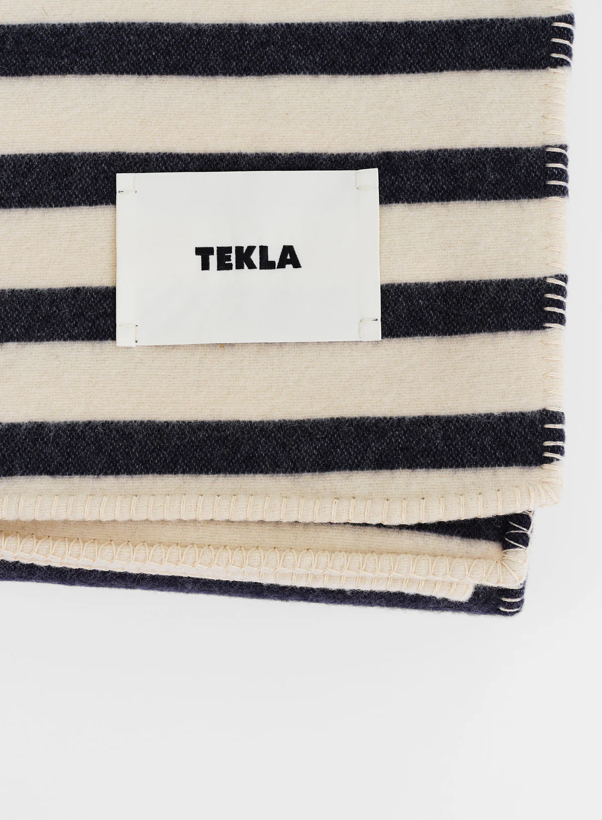 Lambswool Blanket, Magpie Stripes - Tekla - Image 3
