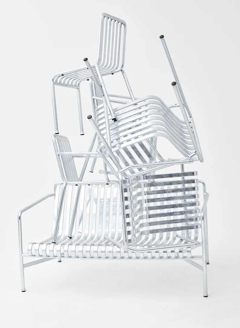 Palissade Ottoman, Galvanised Steel - HAY - Image 4