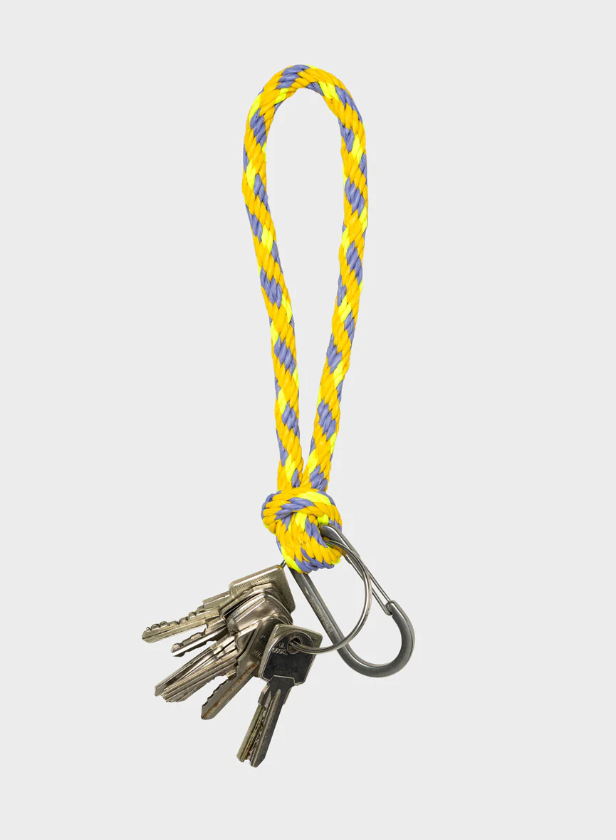 The New Keychain Kumihimo Treble & Fluo Yellow - Image 3