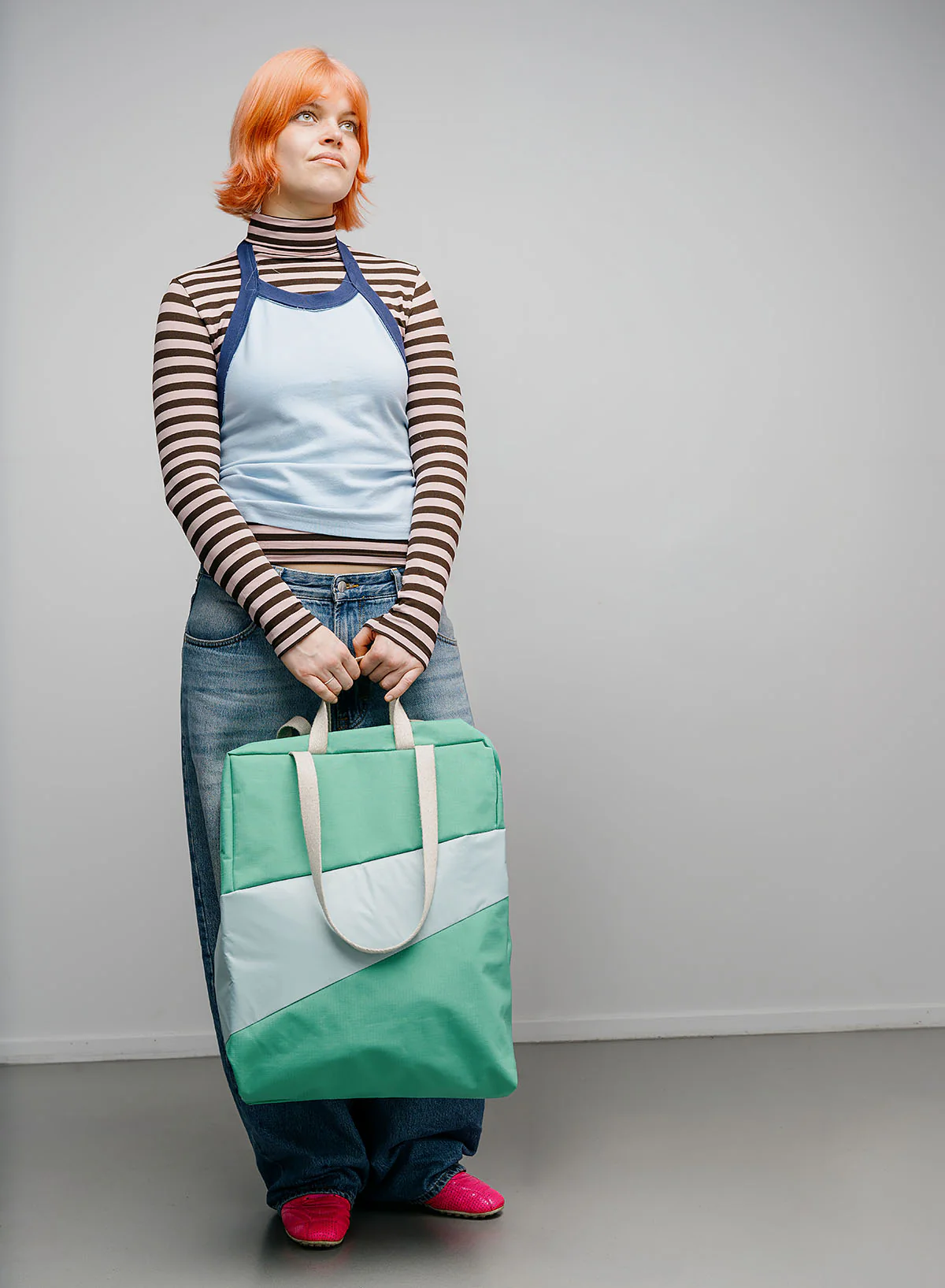 The New Tote Bag Holly Green & Surf Spray Large - Image 6